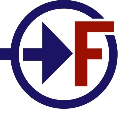Blue and red Fend logo